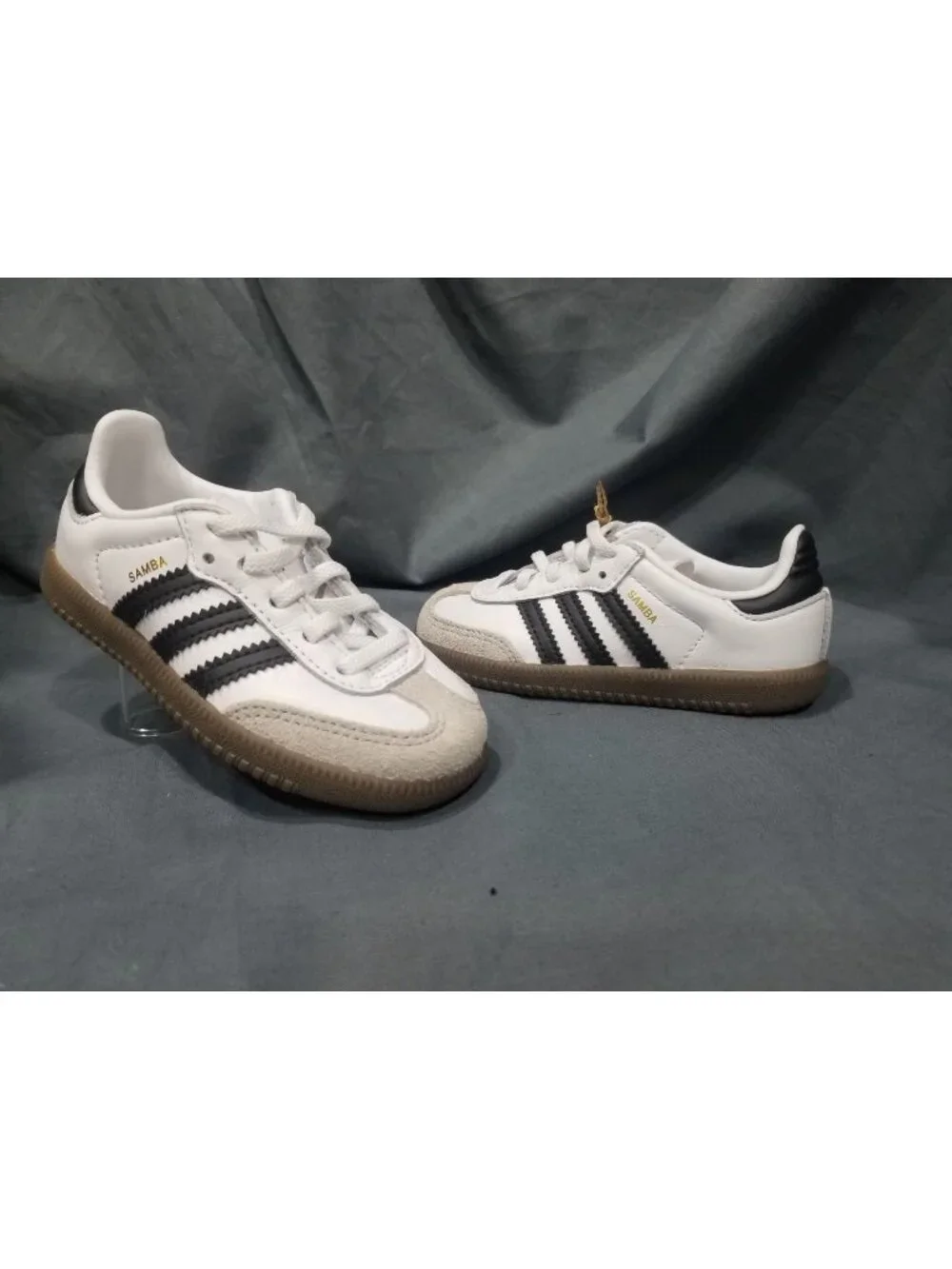 Adidas Samba OG EL I  Sneakers  White Black Size 9 Toddler NEW NO BOX!